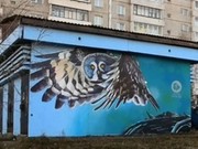 На трансформаторной будке в Первомайском "поселилась" сова