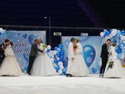 Свадьба на льду прошла в Ангарске