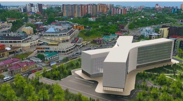 Архитектурное решение здания новой детской областной больницы