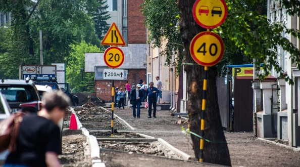 На пяти улицах в Иркутске идет ремонт дорог