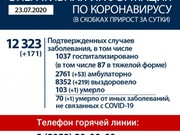 В Иркутской области 171 новый случай коронавируса